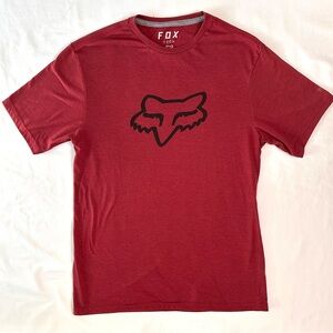 Fox Racing Burgundy and Black Short Sleeve Tee Size M